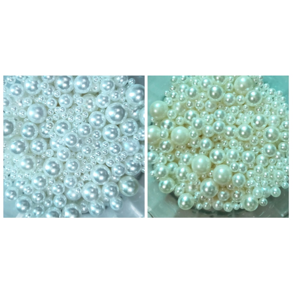 Gói 25-50-100gam hạt bẹt nhựa không lỗ hỗn hợp nhiều size 4-12mm