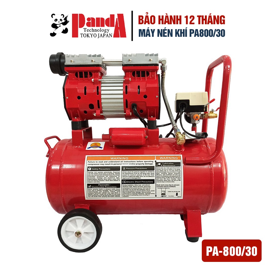 Máy nén khí không dầu Panda PA800/30, Bình 30L, Công suất 850W, Bảo hành 12 tháng