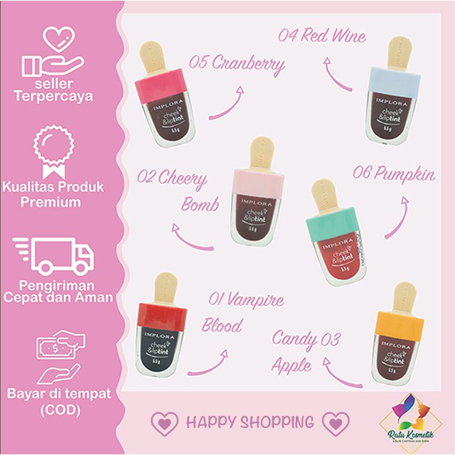 (hàng Mới Về) Son Tint Implora Trang Điểm Chuyên Nghiệp