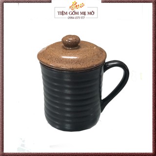 Cốc sứ ly sứ có nắp men gốm Bát Tràng