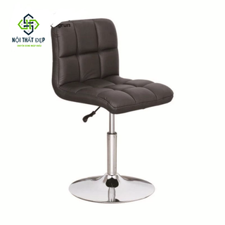 Ghế quầy bar thấp 6 múi, ghế live stream, ghế trang điểm qb-312c, cao 45-57cm, màu đen, đỏ, cam, hồng, trắng..