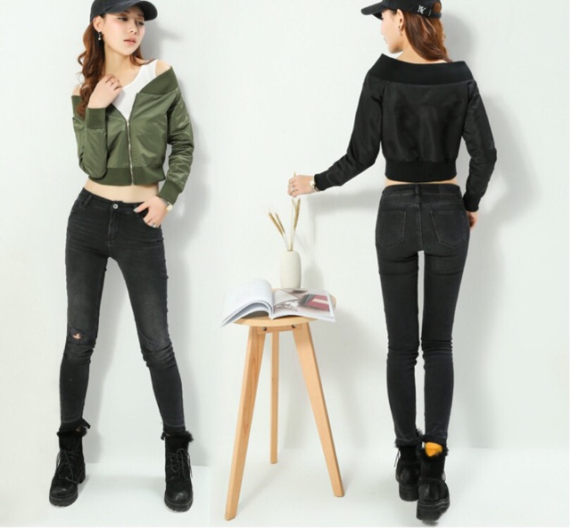 ÁO KHOÁC GIÓ NỮ FORM RỘNG CROPTOP