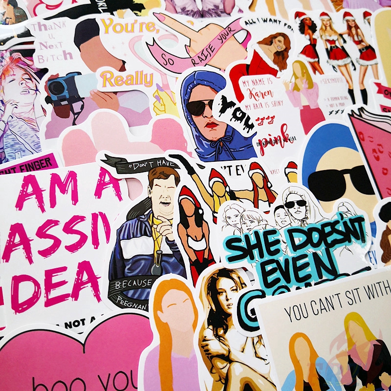❉ Mean Girls Stickers ❉ 35Pcs/Set Campus Youth Movie Fashion DIY Doodle Decals Stickers