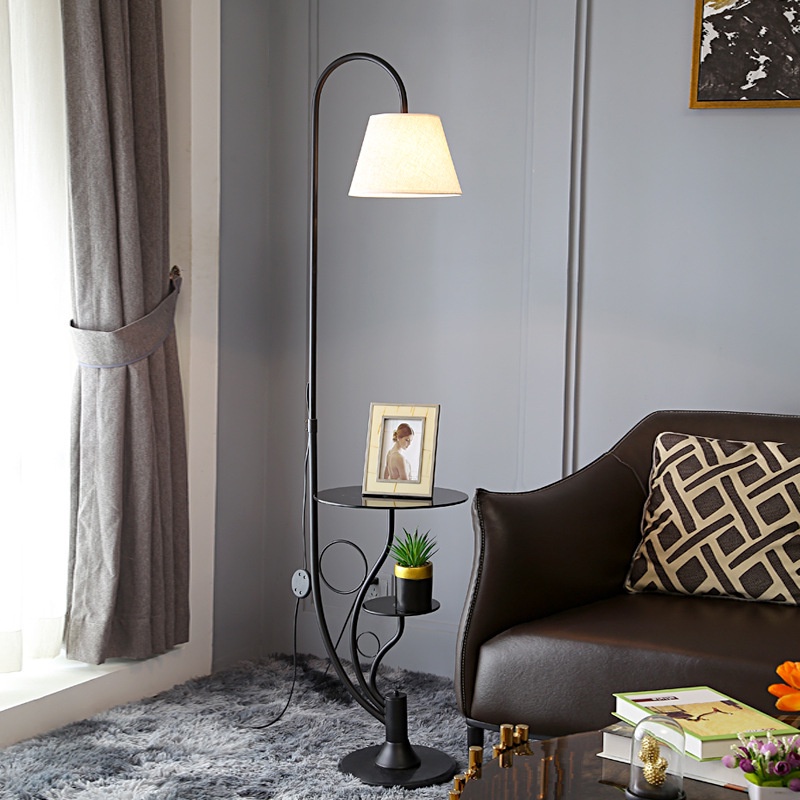 Đèn sàn MONSKY SUCHA trang trí phòng khách Vintage - kèm bóng LED chống lóa