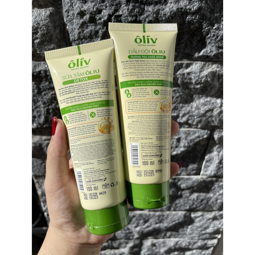 Dầu gội / sữa tắm Ôliv  100ml ( dạng tuýp ) ( du lịch )