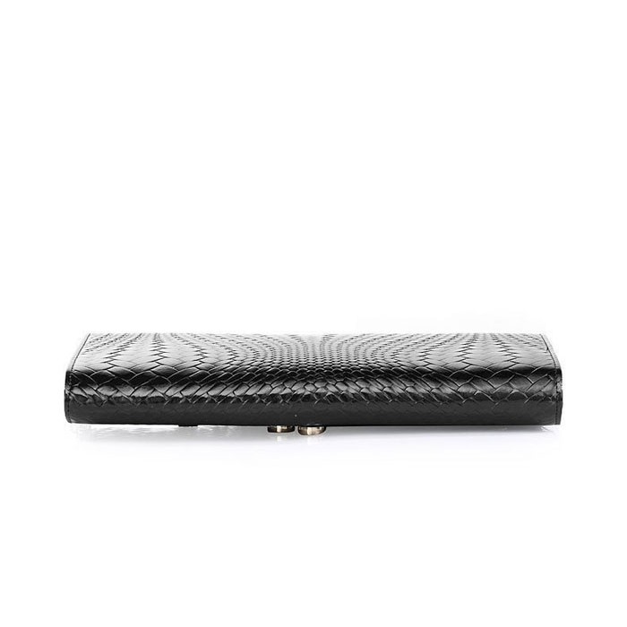 [Mã FAMALLT5 giảm 15% đơn 150k] Túi clutch nữ cao cấp da thật ELLY- EC3 đen