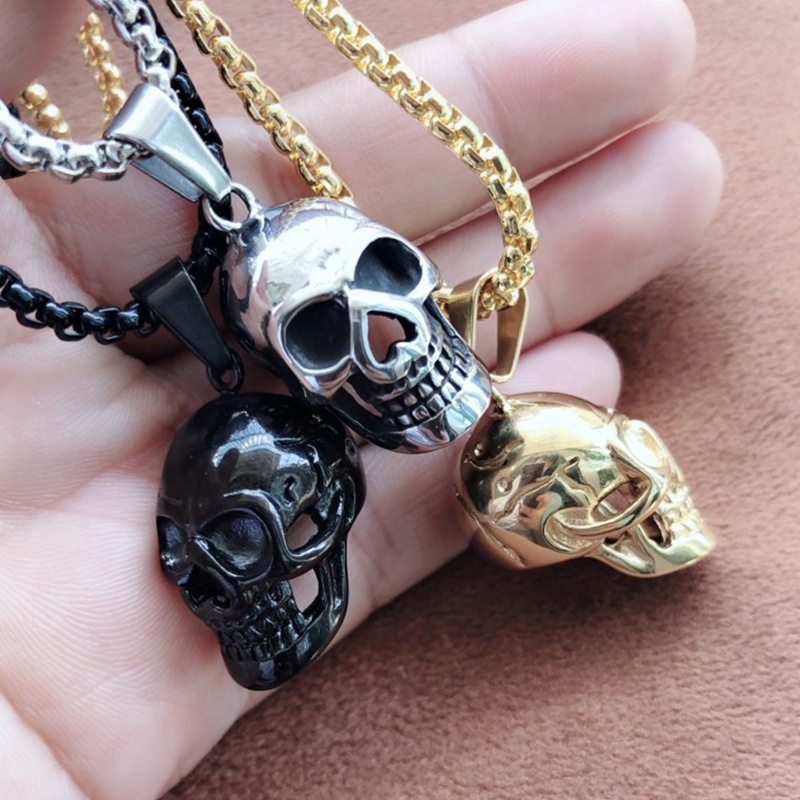 ✿ Vòng cổ Thép Không Gỉ Mặt Đầu Lâu Rapper