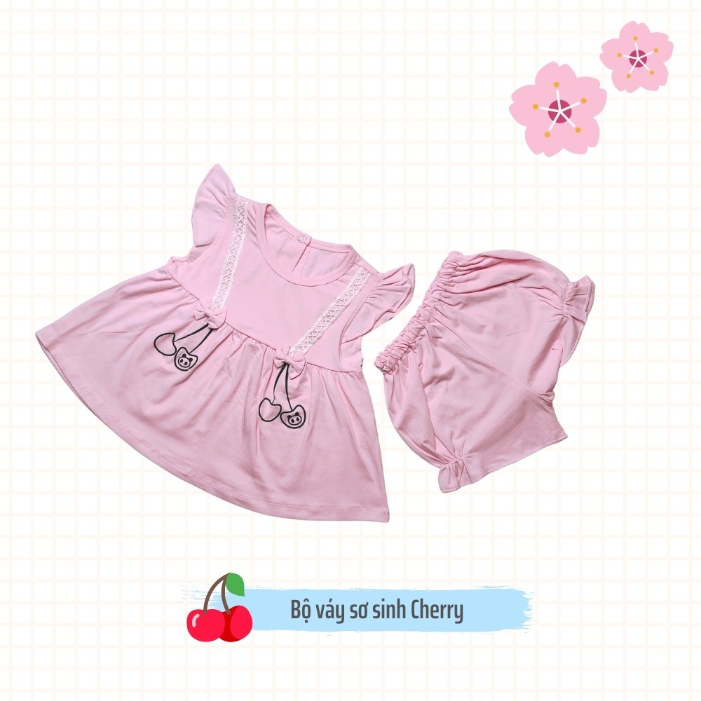 Váy sơ sinh bé gái 0-14 tháng mềm mại thấm hút mồ hôi cotton 100% an toàn làn da nhạy cảm Kidcat shop