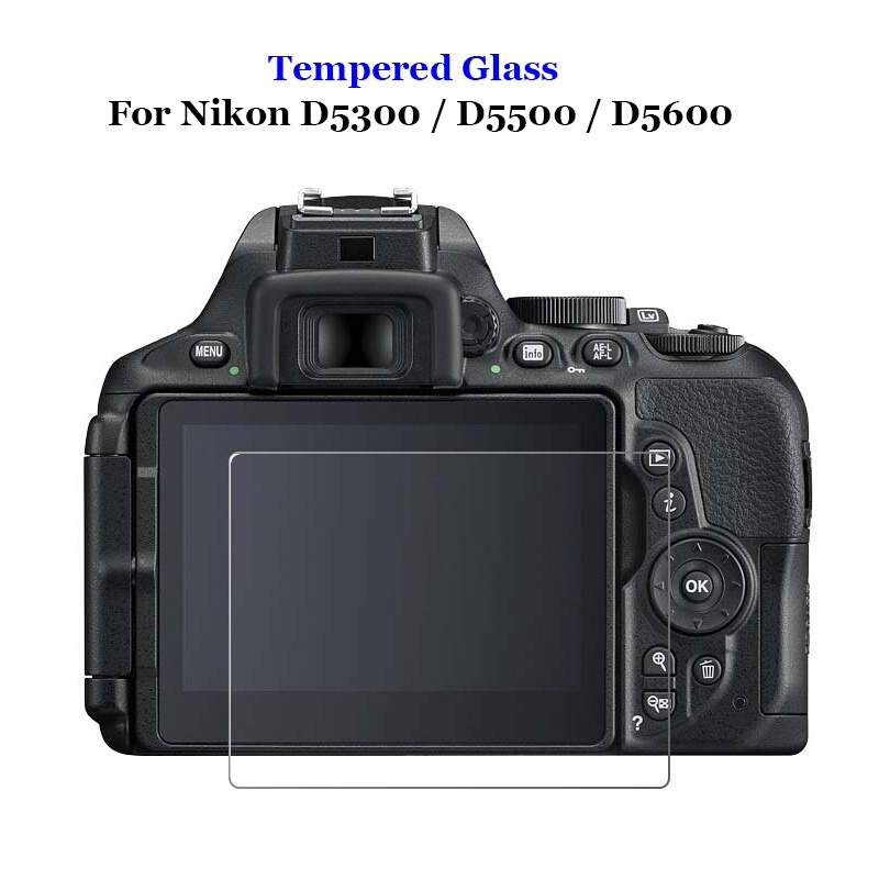 Kính cường lực 9H 2.5D chống cháy nổ cho máy ảnh Nikon D5300 / D5500 / D5600