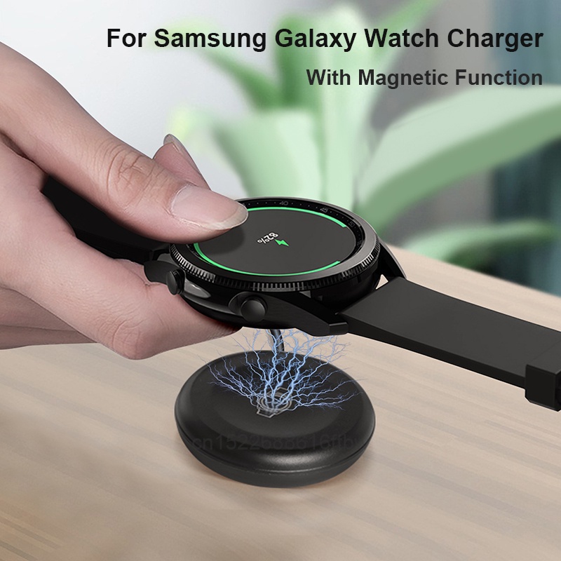 Đế Sạc Từ Tính Không Dây 2 Trong 1 Cho Đồng Hồ Thông Minh Samsung Galaxy Watch 4 Classic 46Mm/3 USB C Watch Active 2
