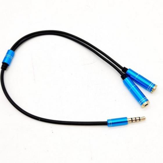 Jack chia ra 2 tai nghe 4 khấc - Jack 2 cáp chia Audio 2 cổng 3.5mm