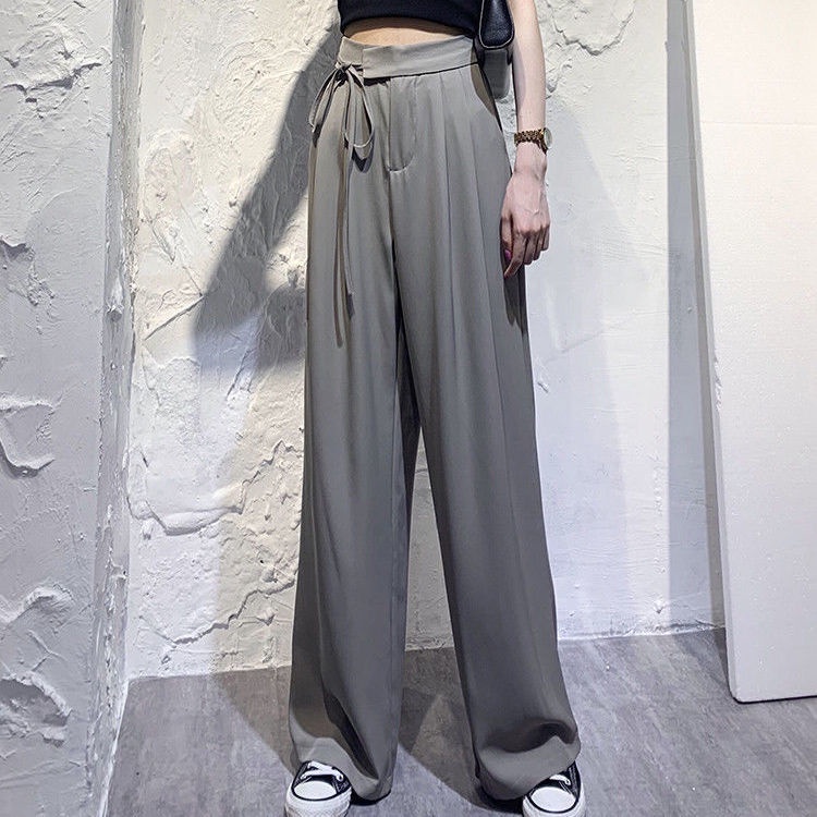 COZOK Quần dài ống rộng lưng cao thời trang cho nữ
