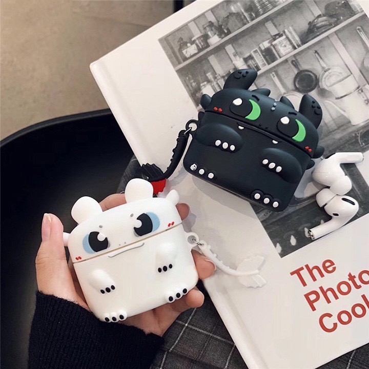 Case tai nghe không dây 3 2 PRO Rồng đen Light Fury Night Fury - vỏ bảo vệ tai nghe 1/2 3 PRO 1005CAFD