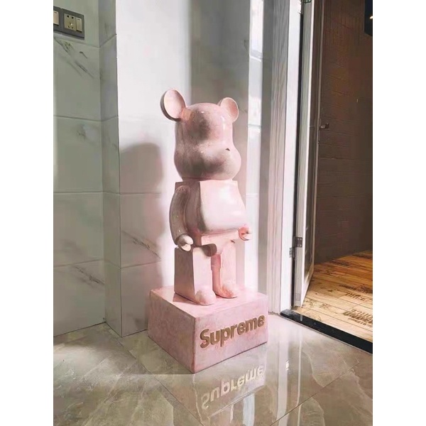 Tượng Bearbrick 1000% BE@RBRICK 50 cm loang màu tượng gấu trang trí đá màu