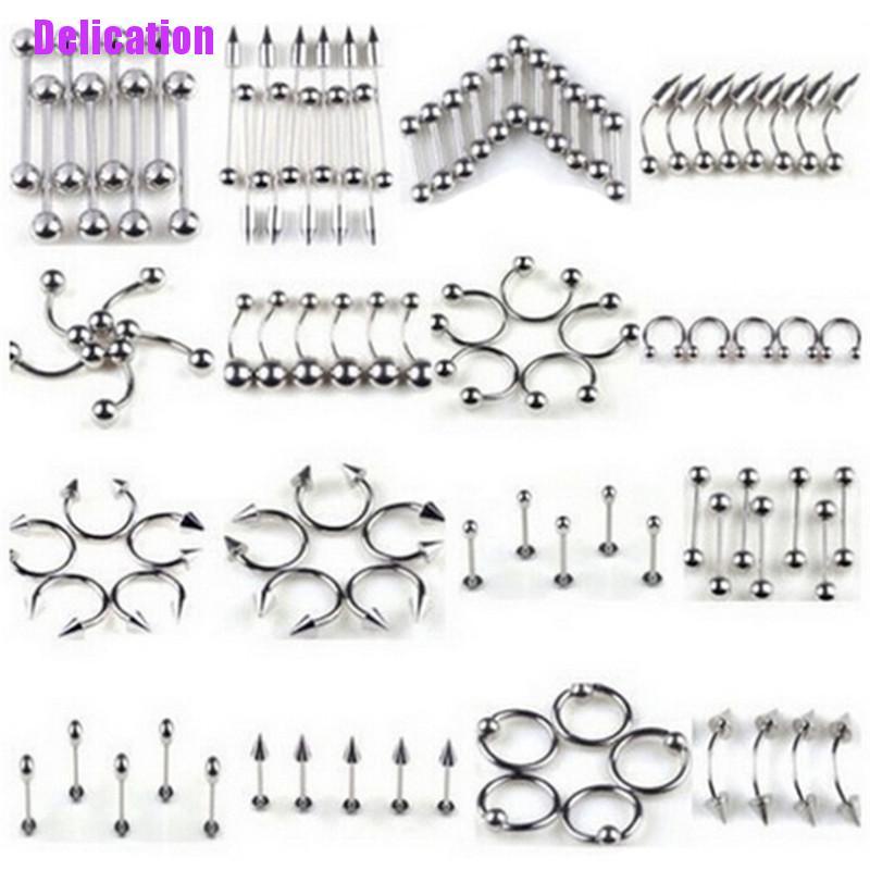 Set 60 / 85 Phụ Kiện Trang Trí Cơ Thể Bằng Inox Chuyên Dụng
