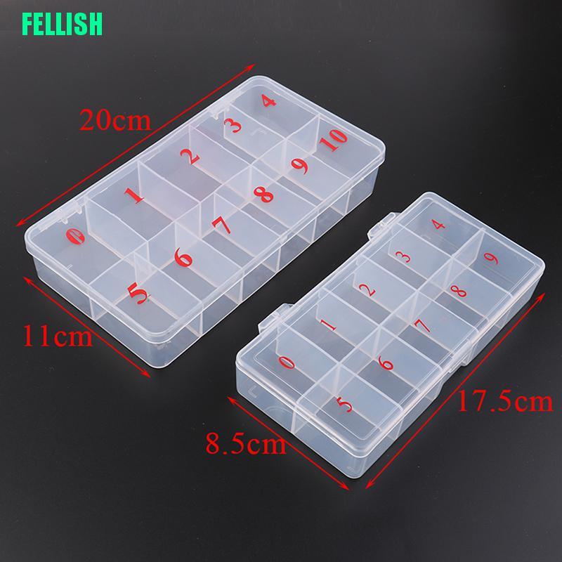 (Hàng Mới Về) Hộp Đựng Móng Tay Giả 10 Ngăn Tiện Dụng