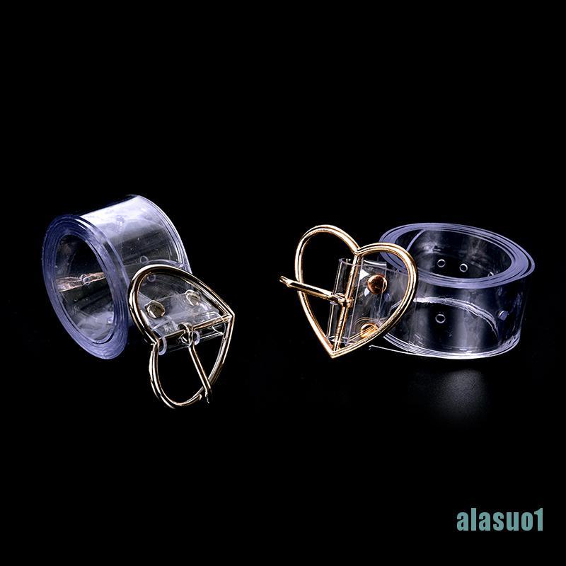 Thắt Lưng Trong Suốt Khóa Trái Tim Thời Trang Cho Nữ