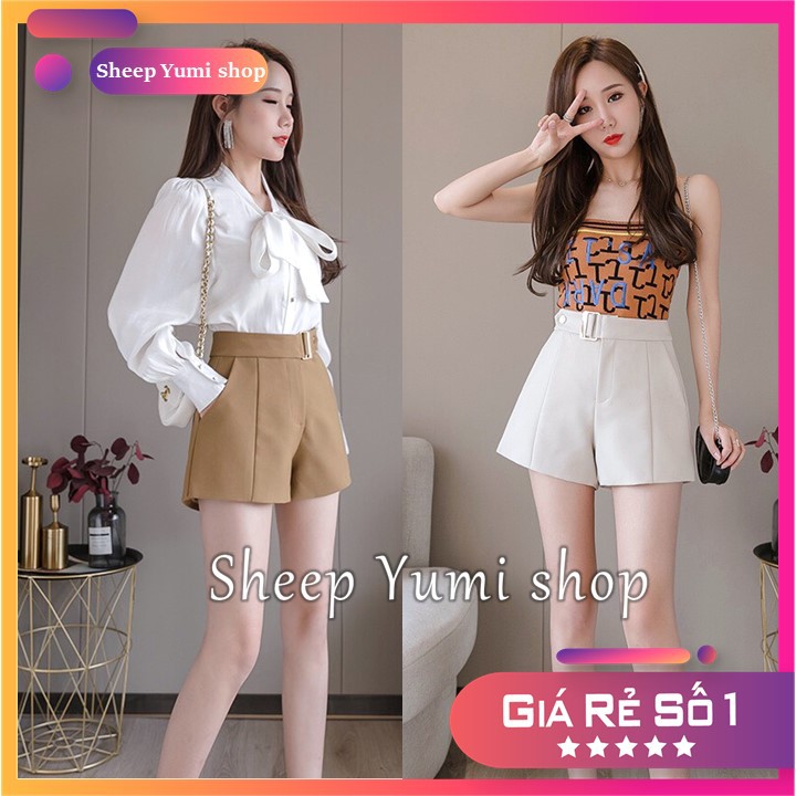 Quần short nữ đai bụng cạp cao chất liệu tuyết mưa thoáng mát QS01