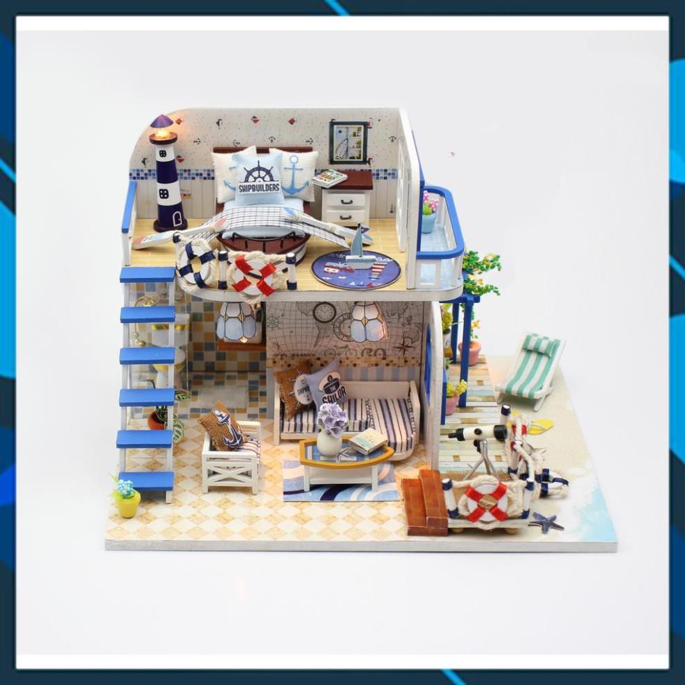 Mô hình nhà búp bê gỗ DIY Nhà búp bê Blue coast Toy World