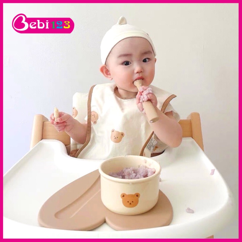Bát sứ hủ đựng đồ ăn dặm bằng sứ cao cấp có nắp phong cách Hàn Quốc 220ml cho bé