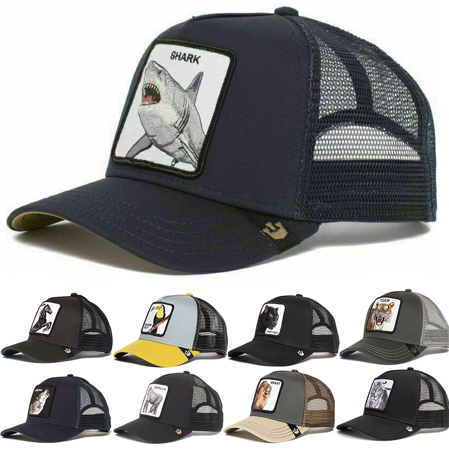 Mũ Lưỡi Trai Phối Lưới Họa Tiết Hoạt Hình Gấu Hổ Freedom Trucker