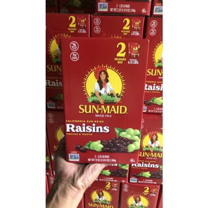 Nho khô Sun Maid Raisins 2.04kg - hộp giấy