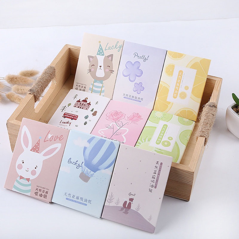 Set 50 miếng giấy thấm dầu làm sạch da mặt