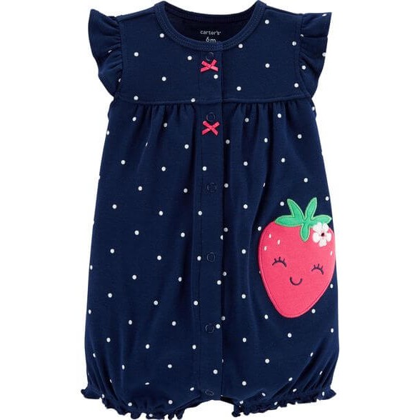 Bodysuit kiểu bé gái Carter's Strawberry Romper