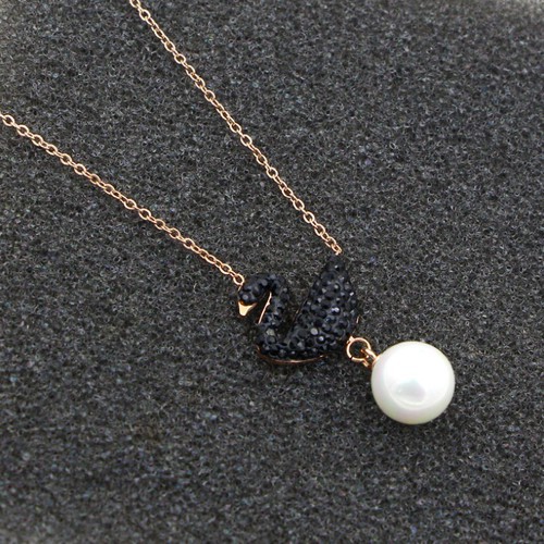 Dây Chuyền Thiên Nga Titan Ko Đen TT 3364