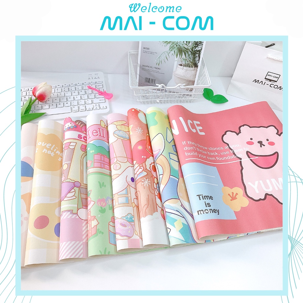 NEWW Tấm Lót Chuột, Pad Chuột Và Bàn Phím Cỡ Lớn, Decor bàn học 60x30Cm, Chống Thấm Nước