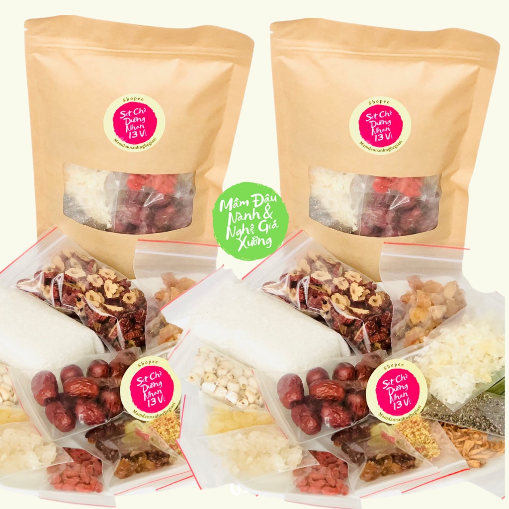 Set Chè Dưỡng Nhan 13 Vị Nấu Được 12-15 Chén Chè Tuyết Yến Dưỡng Nhan