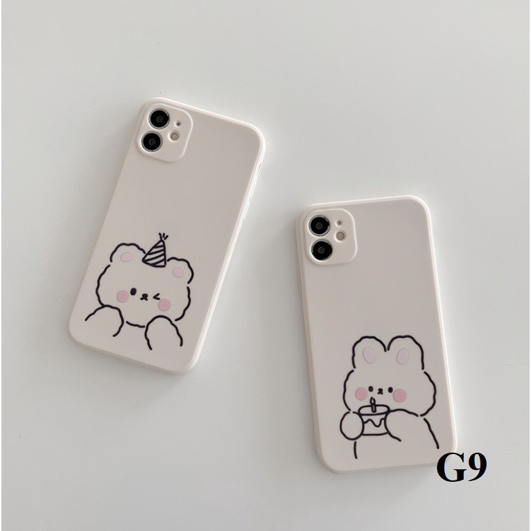 Ốp Lưng Iphone Cạnh Vuông,Bảo Vệ Camera Hình Gấu Sinh Nhật ip 7Plus,8Plus,x,xs,xsmax,11,11promax,12,12promax,13,13promax