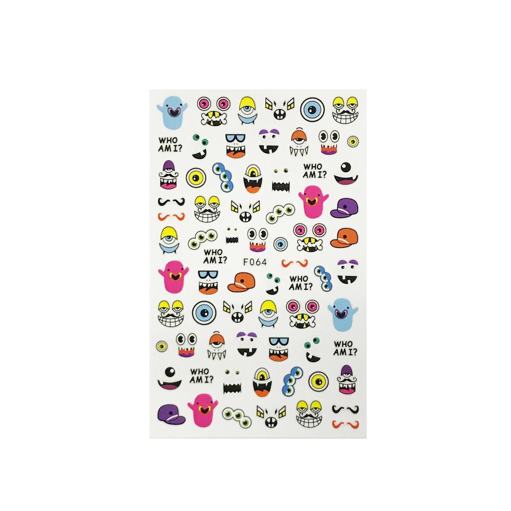 [ Lẻ ] Sticker dán móng tay hình icon ngộ nghĩnh F064