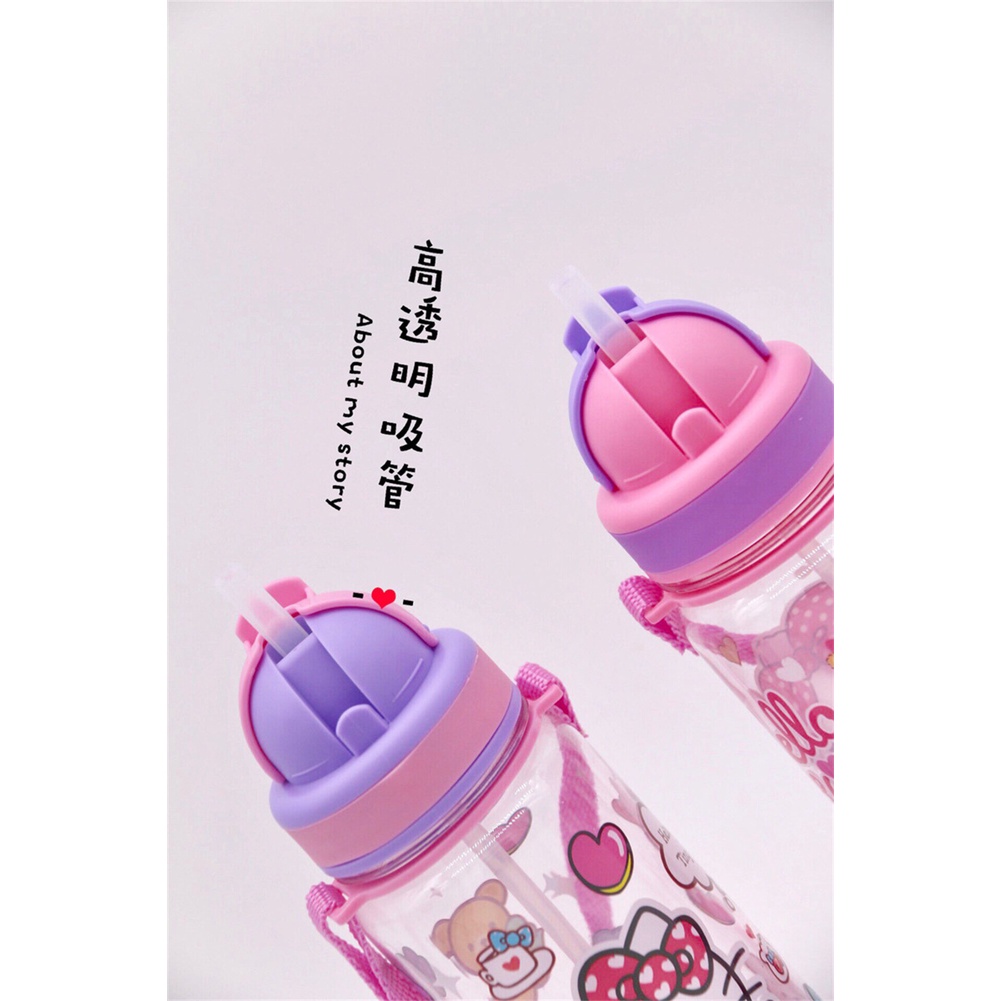 350Ml-500Ml Disney Frozen Công Chúa Elsa Pony Kt Trẻ Em Bình Nước Có Ống Hút Cho Bé Hello Kitty Trẻ Em bình Tập Uống Hoạt Hình Học Cốc Thể Thao
