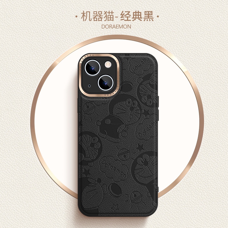 Ốp Điện Thoại Da Cứng In Hoạt Hình Doraemon Cho iPhone 11 12 13 Pro Max