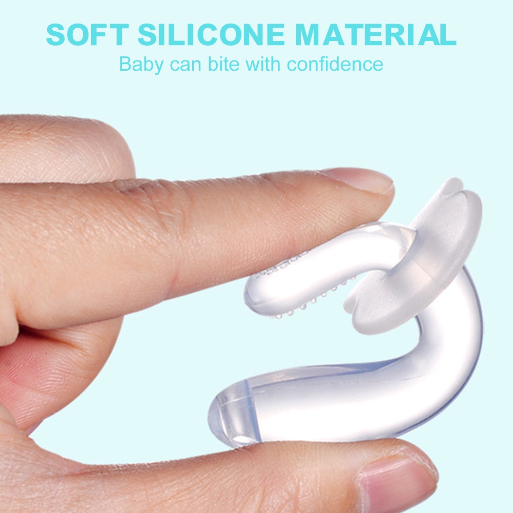 Đồ Chơi Ngậm Nướu Bằng Silicon Mềm An Toàn Cho Bé