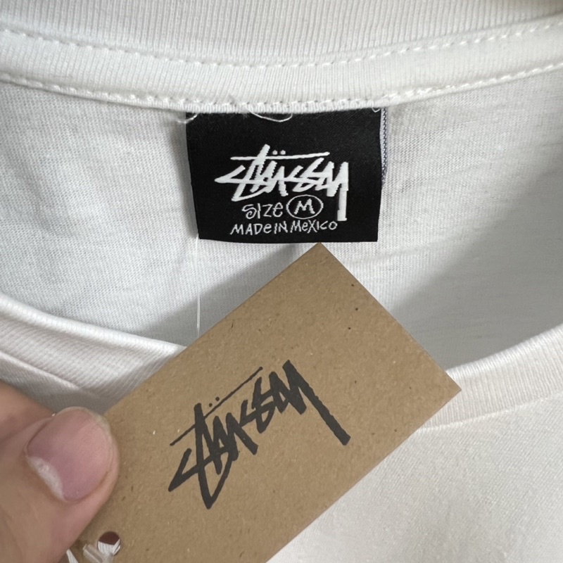 Áo thun STUSSY 22SS FUZZY DICE TEE màu trắng ibản cao cấp, Áo tee NIK*E chất liệu vải cotton in chữ form rộng oversize