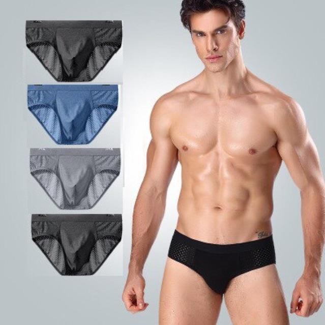 Combo Hộp 4 Quần Sịp Tam Giác Thông Hơi + 1 Đôi Tất Ngắn Cổ.