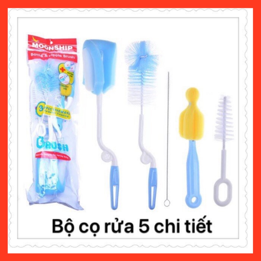 Cọ bình sữa 4 chi tiết cho bé, Bộ sản phẩm thiết kế tiện dụng, giúp bạn dễ dàng làm sạch bình sữa, đầu ti.