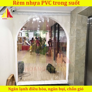Rèm nhựa ngăn lạnh điều hòa(Dày 1.5mm - Tặng Đầy đủ phụ kiện), Rèm nhựa PVC trong suốt, Màn nhựa giá rẻ, Bảo hành 1 Năm