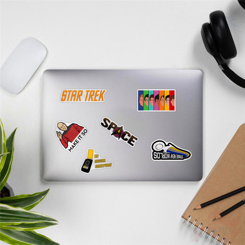 Bộ 50 miếng dán họa tiết Star Trek 01 thời trang trang trí laptop hành lý