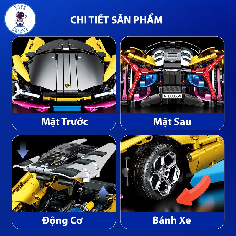 Đồ Chơi Lắp Ráp Mô Hình Điều Khiển Từ Xa RC Siêu Xe Lamborghini Terzo Millennio / Sian / Aventador / Bugatti S701924