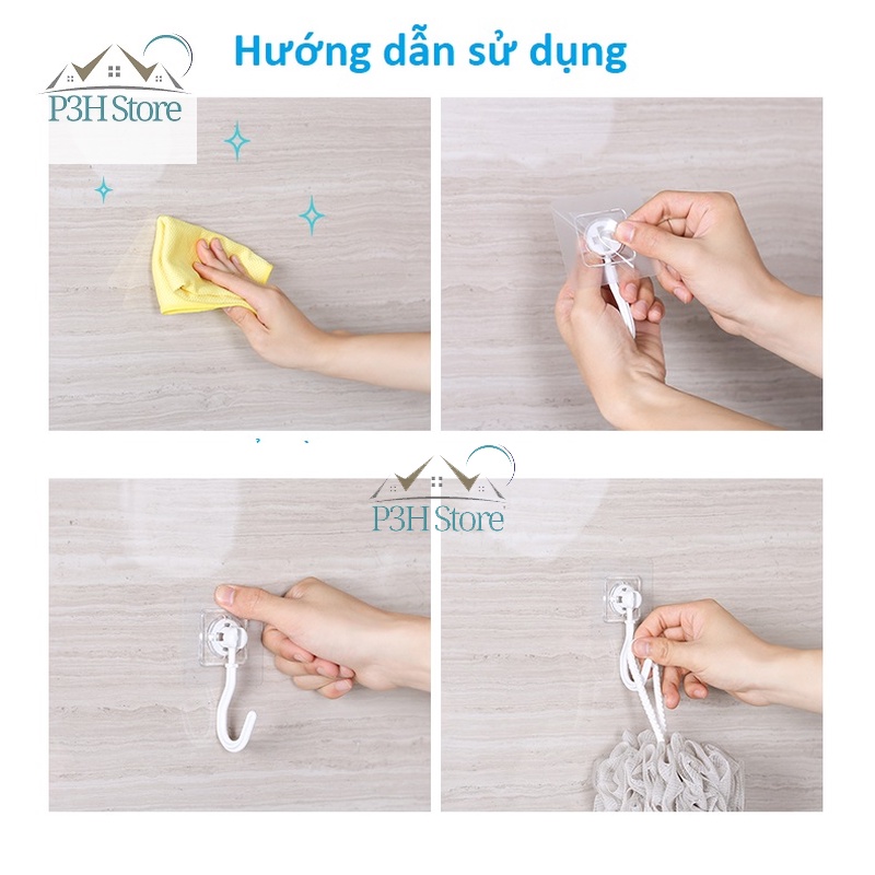 Set 2 móc treo Lock&amp;Lock Omni Hook dán tường xoay 360 độ VOH130-CW70