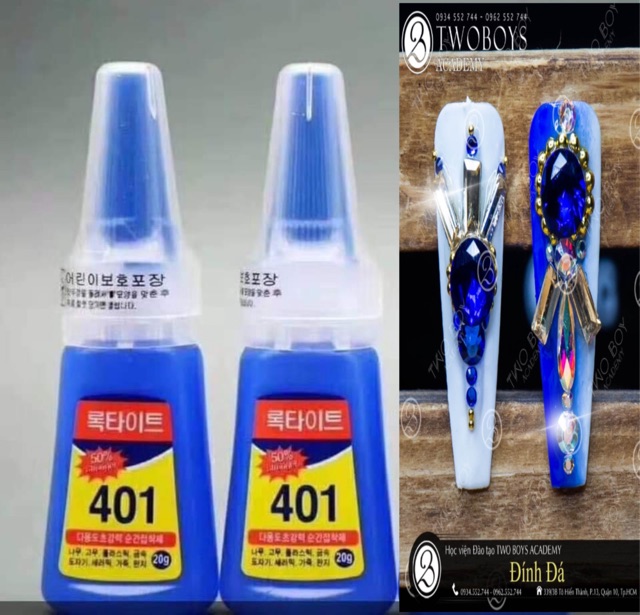 Keo dáng móng siêu chắc loại 1 mxbon 401 đính đá dáng móng