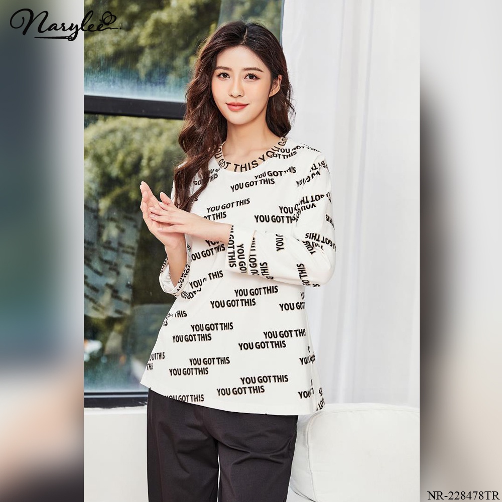 [CHÍNH HÃNG] Đồ bộ mặc nhà nữ dài tay NARYLEE chất liệu cotton kháng khuẩn chống tia UV mã NR8478