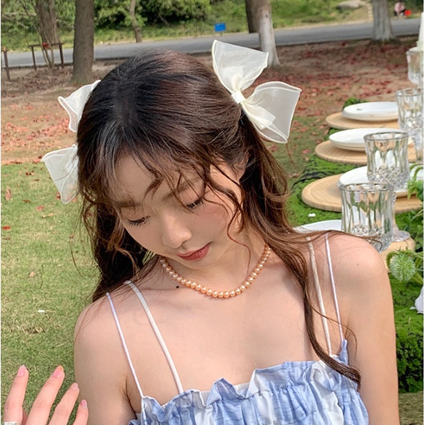 Kẹp Tóc Nơ Lolita sợi lưới Tiệm Thêu Việt  Phong Cách Cổ Tích