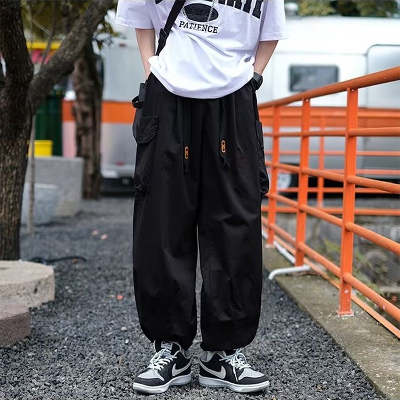 Quần Kaki Ống Đứng Dáng Rộng Phong Cách Nhật Bản Thời Trang Mùa Hè Cho Nam Size M-2XL