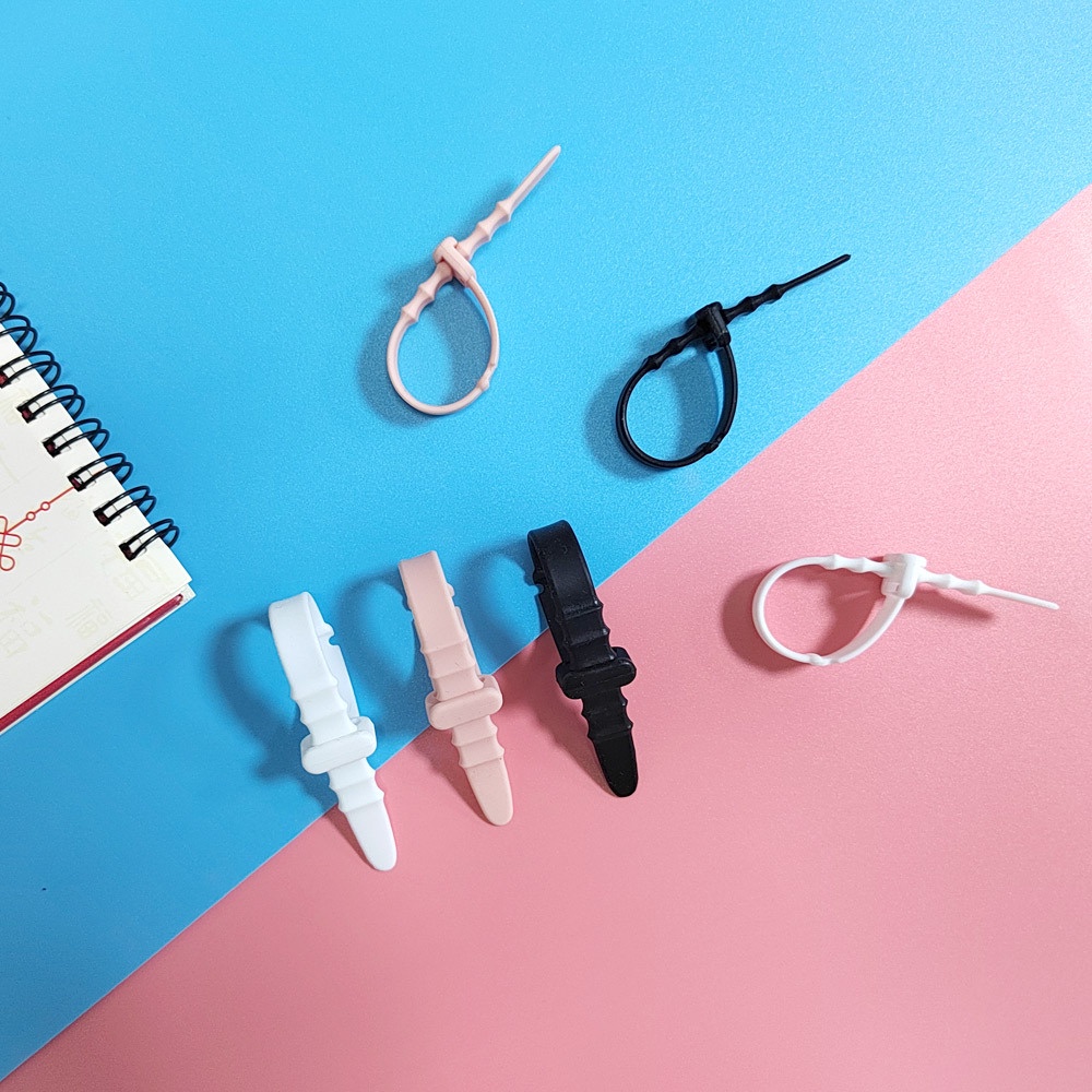 Bộ 5 Dụng Cụ Quấn Dây Cáp Bàn Phím / Chuột Tai Nghe Hình Xương Cá Bằng Silicone