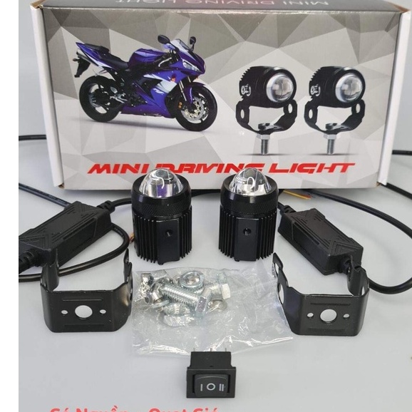 Đèn Trợ Sáng Mini Bi Cầu 2 Màu Cos Vàng Pha Trắng