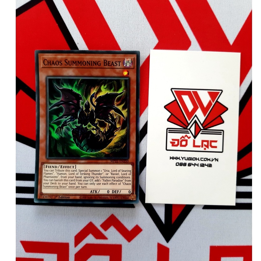 Thẻ Bài Mint90 Yugioh Monster Chaos Summoning Beast - MP21-EN250 - Super Rare